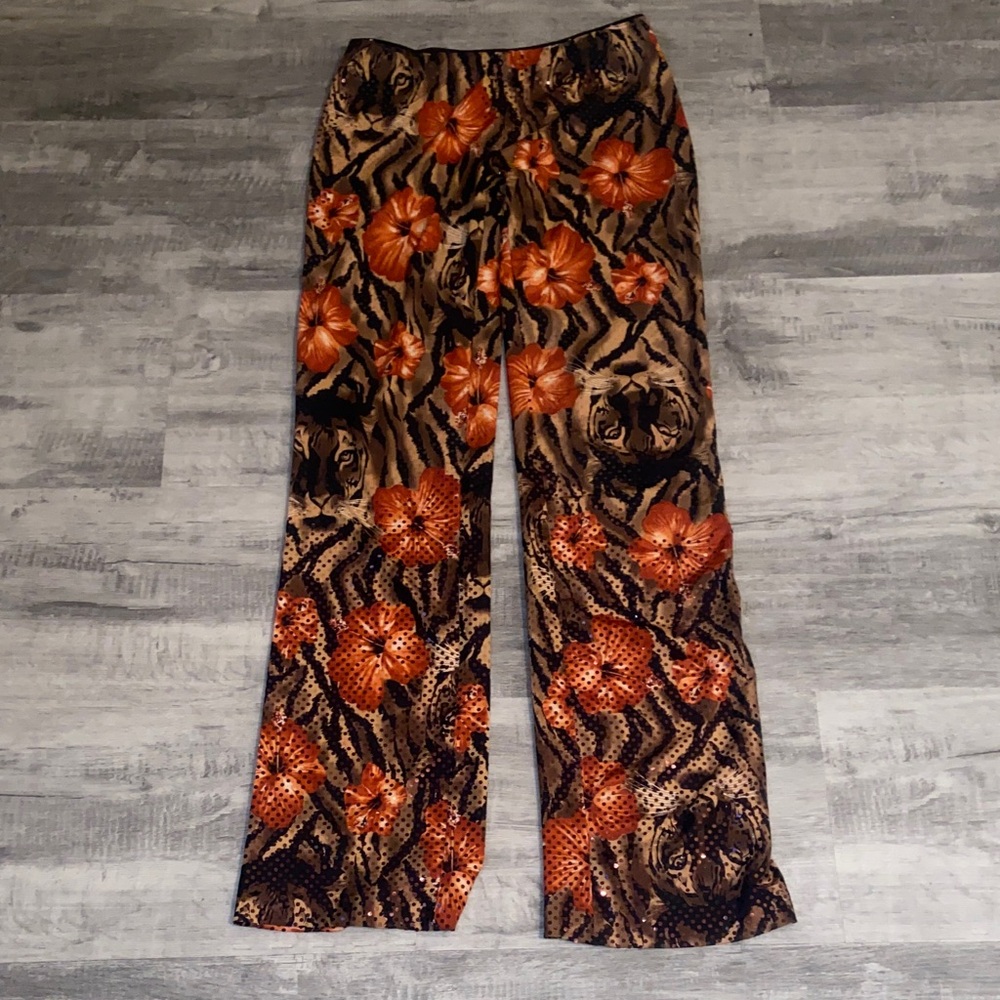 Women's Floral Tiger Print Pants